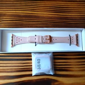 Leather Apple Watch band Rose Gold